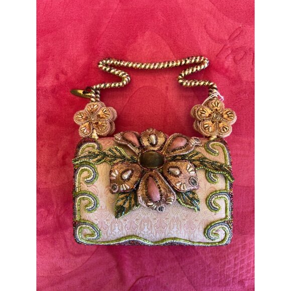 Unique Rare Vtg Mary Frances Handcrafted Beaded lined Small Bag - Picture 3 of 16